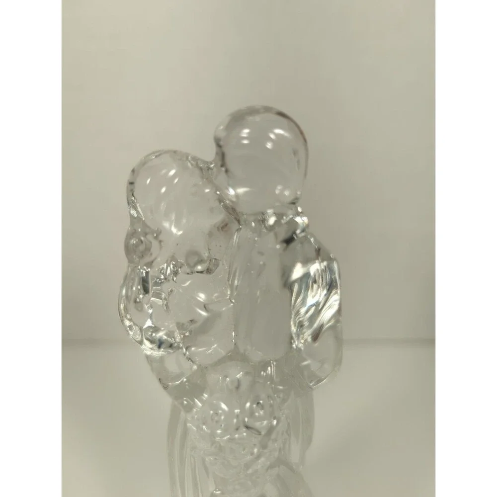 Germany Bleikristall 24% Crystal Wedding bride & groom Cake Topper